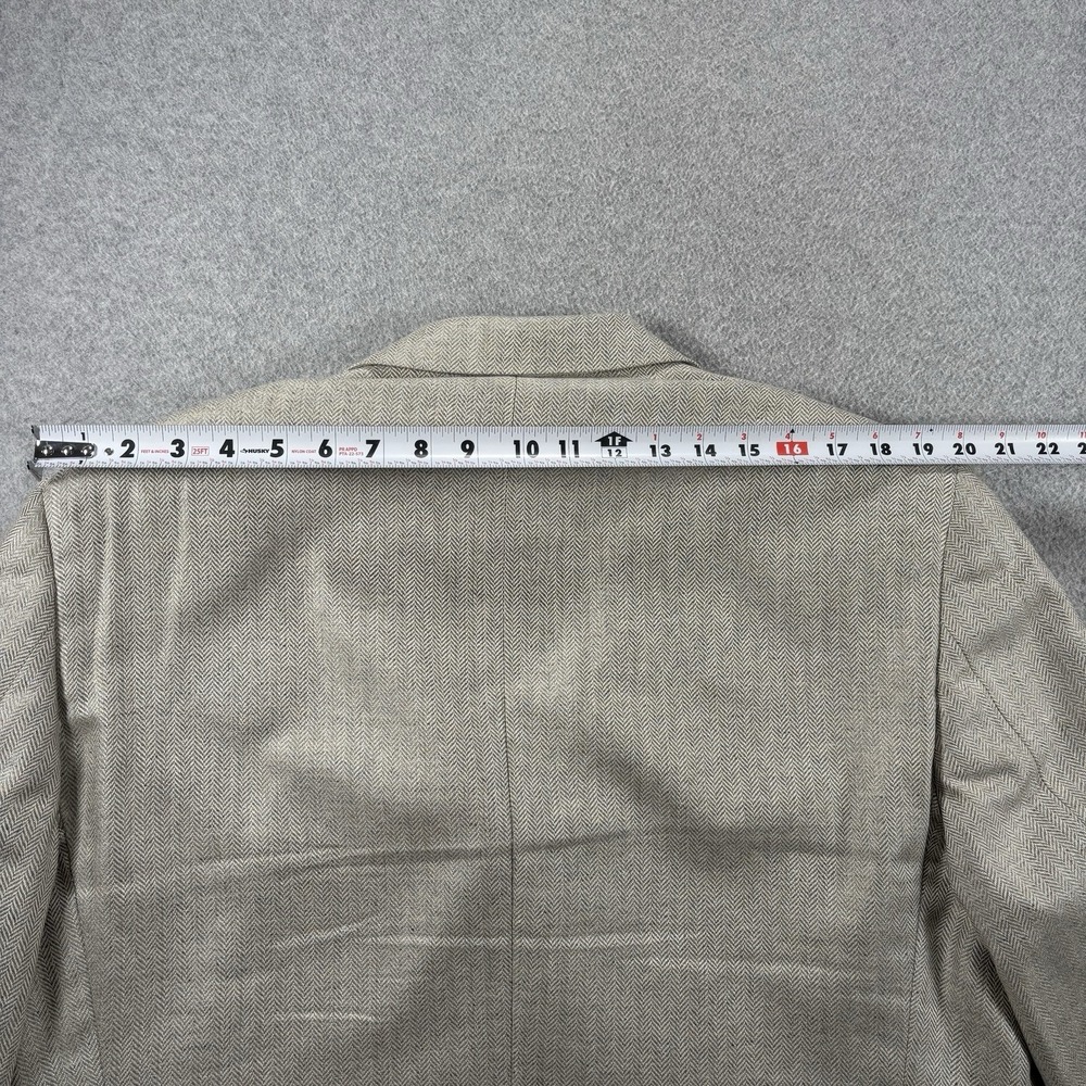 Salvatore Ferragamo 100% Silk Herringbone Blazer Sport Coat Size 54 IT 44R US - Picture 15 of 16